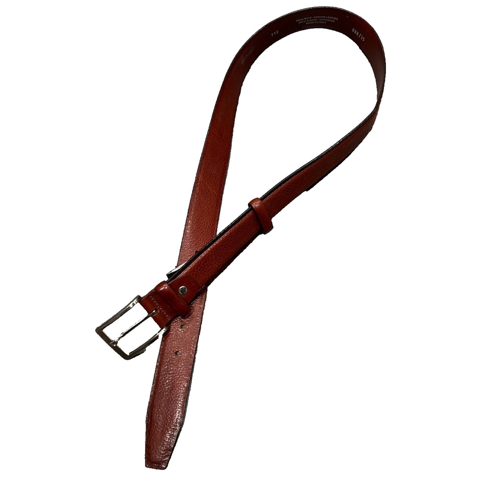 Vera Pelle Genuine Leather Italy made Adjustable Belt Brown 98 115 A003160